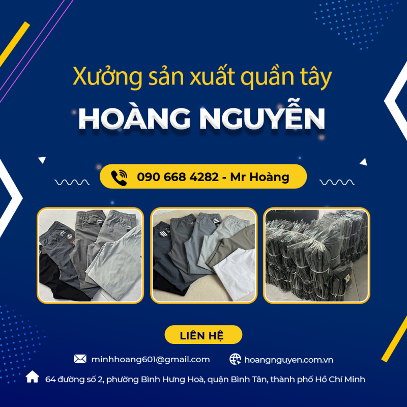 Xưởng sản xuất quần tây Hoàng Nguyễn